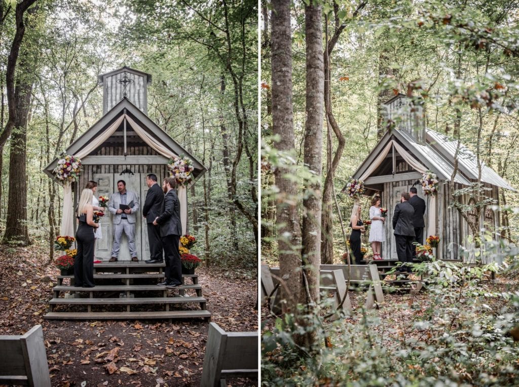 Eric and Tracy's Wedding Chapels in Pigeon Forge - Chapel in the Hollow