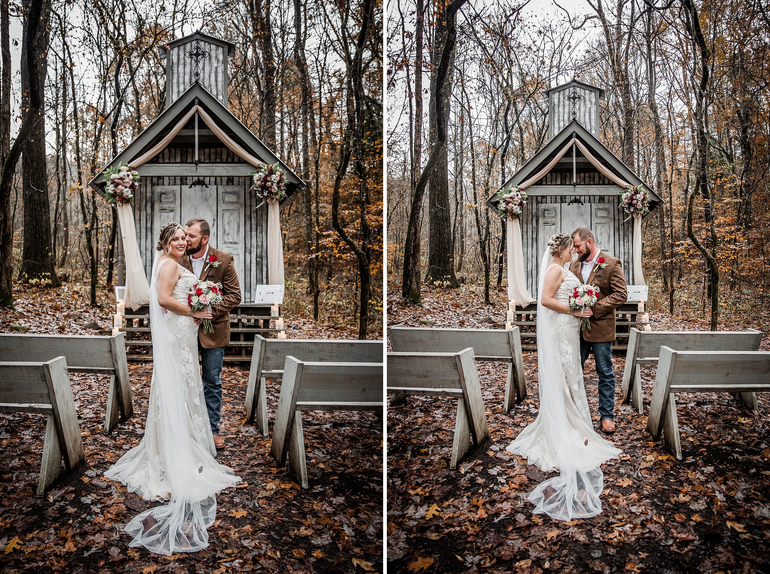 Bridal Portraits at Chapel in the Hollow Smoky Mountain Elopement