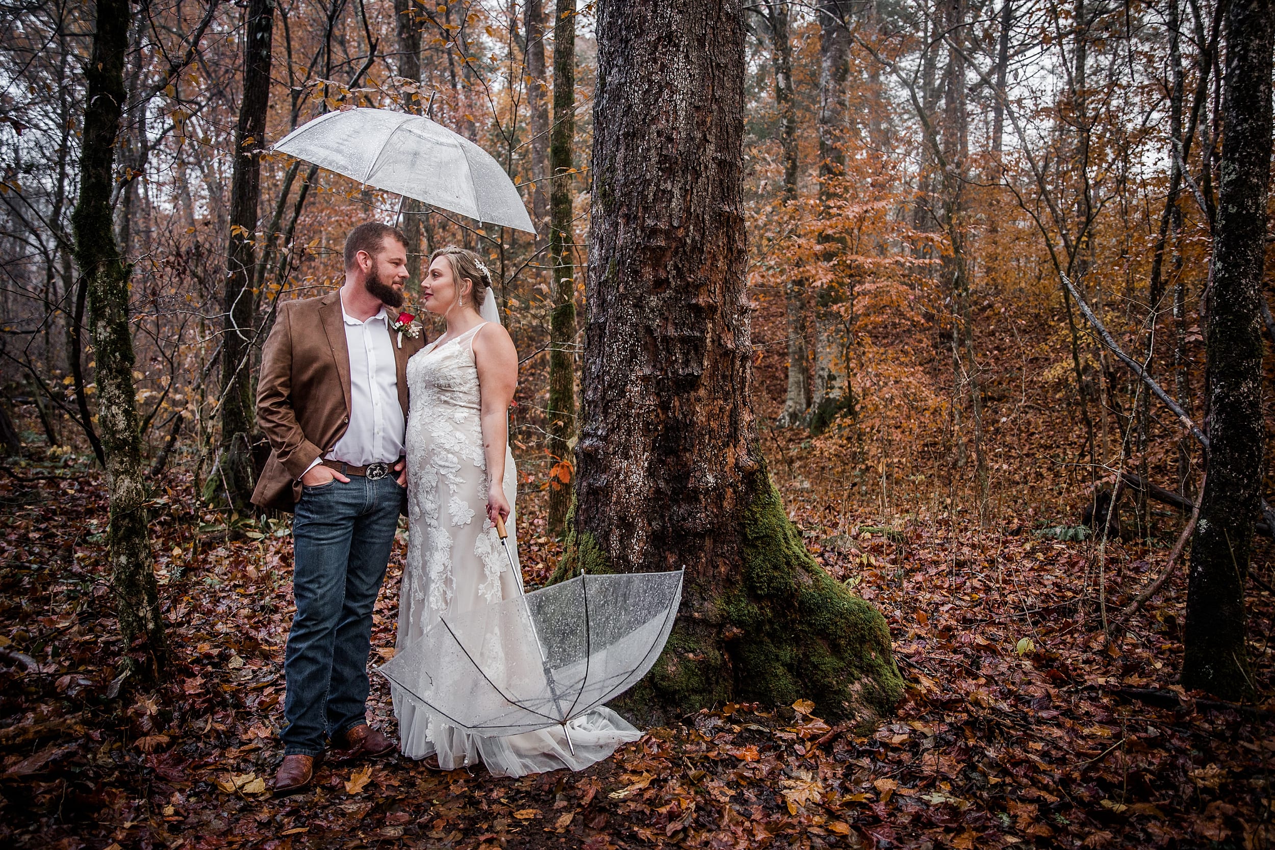 Rainy Day Wedding at Chapel in the Hollow Smoky Mountain Elopement