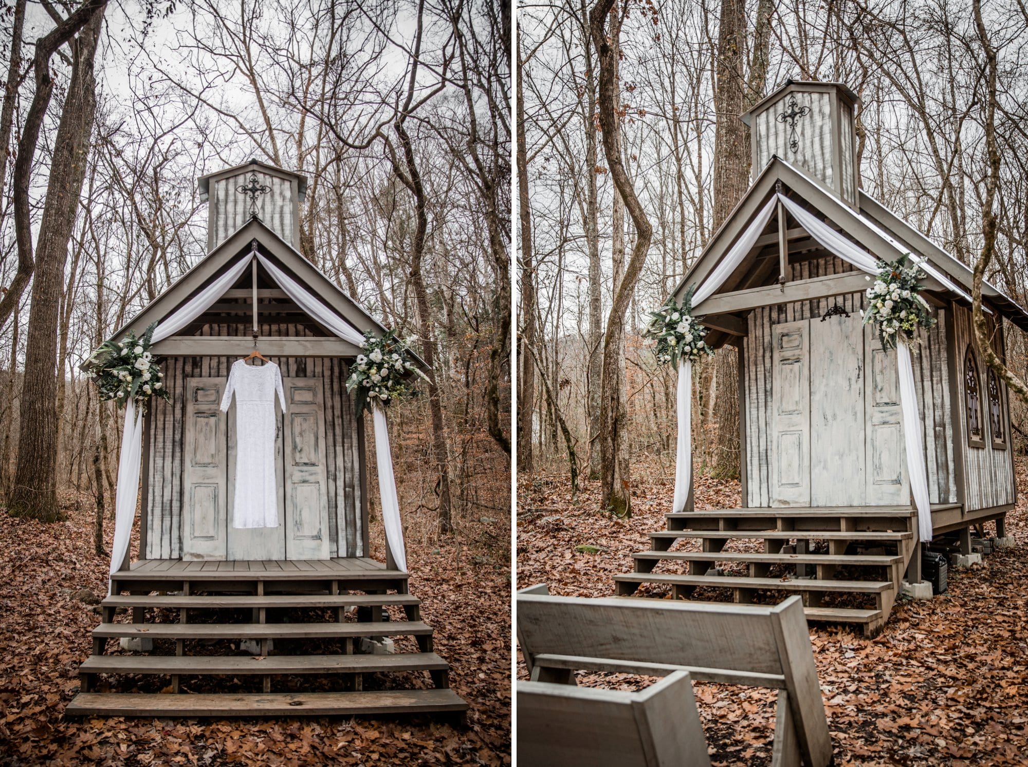 Wedding chapel in the smoky mountains for a gatlinburg elopement. 