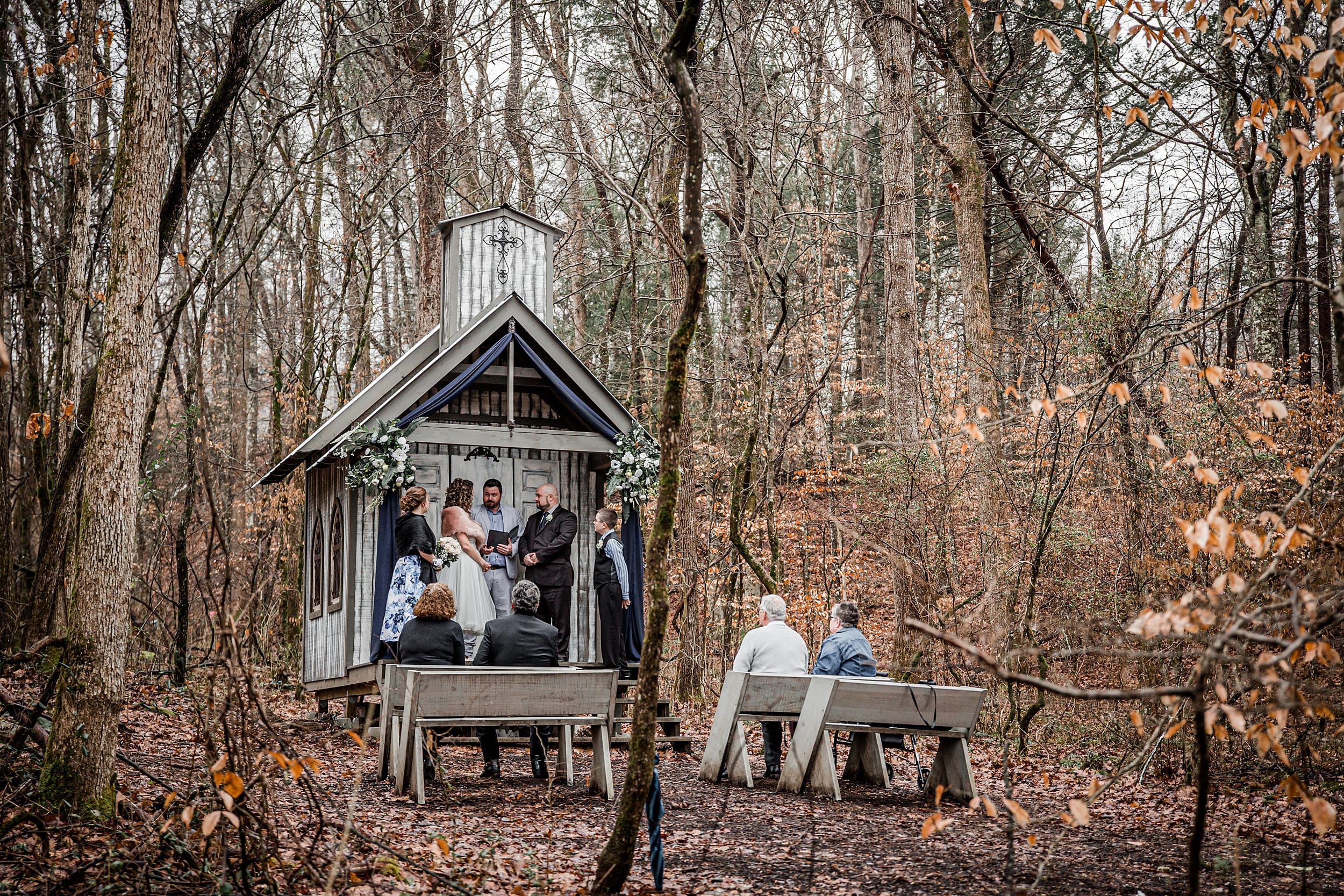 Pigeon Forge Micro Wedding Tiny Chapel in the Woods