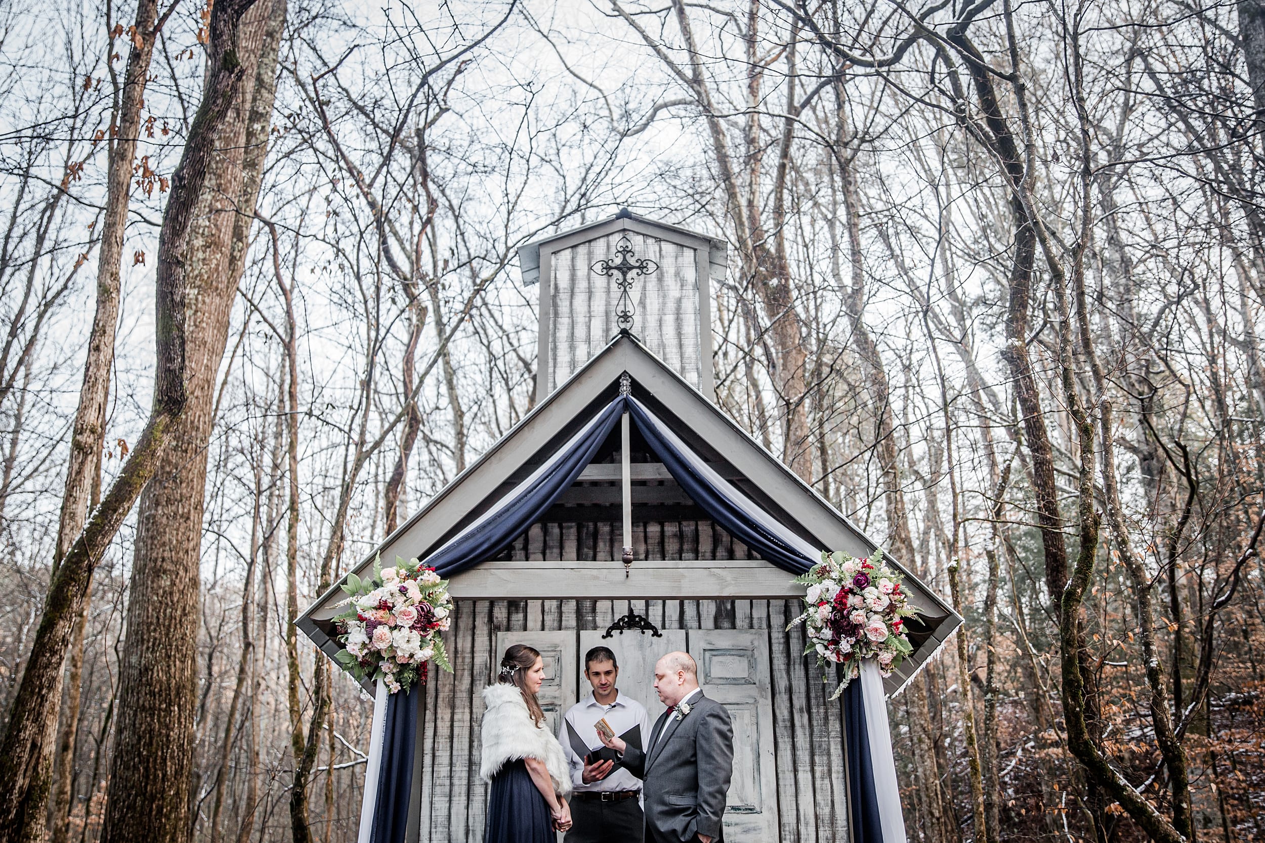Smoky Mountain Vow Renewals Mini Wedding Chapel in the Woods