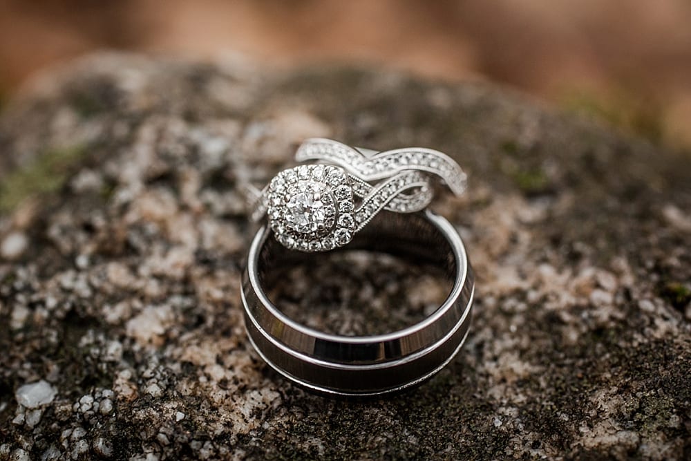 Wedding Rings on Rocks