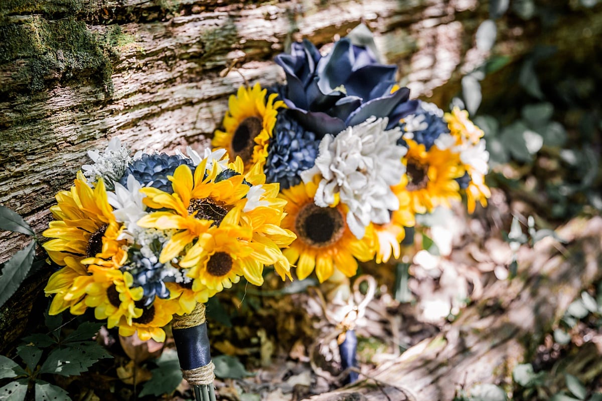 Sunflower wedding bouquet