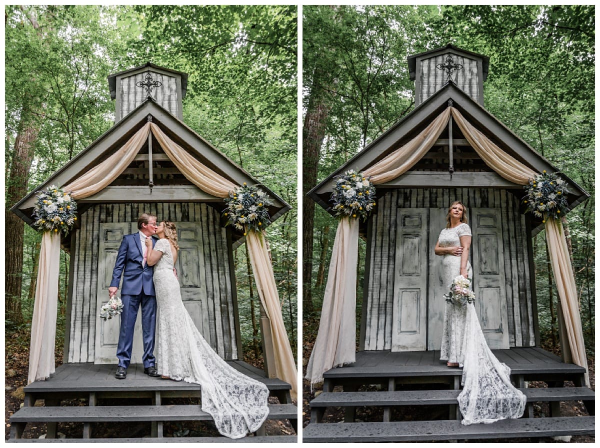 outdoor micro wedding chapel