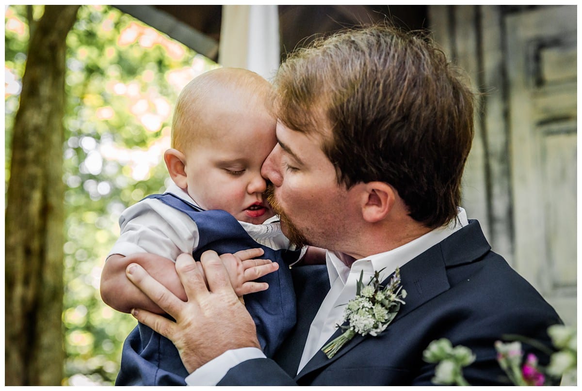 groom with baby
