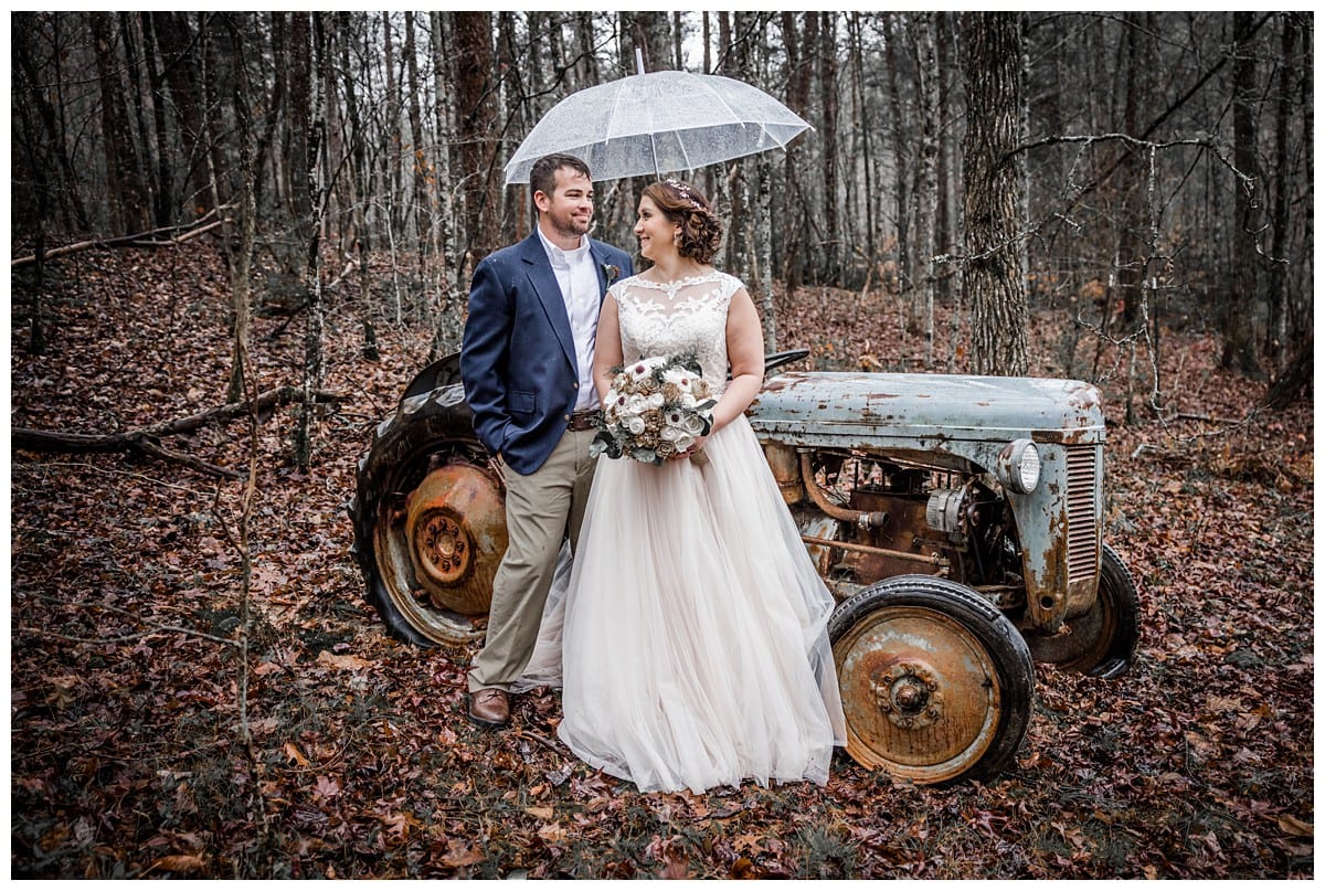 Rainy Day Wedding Tractor