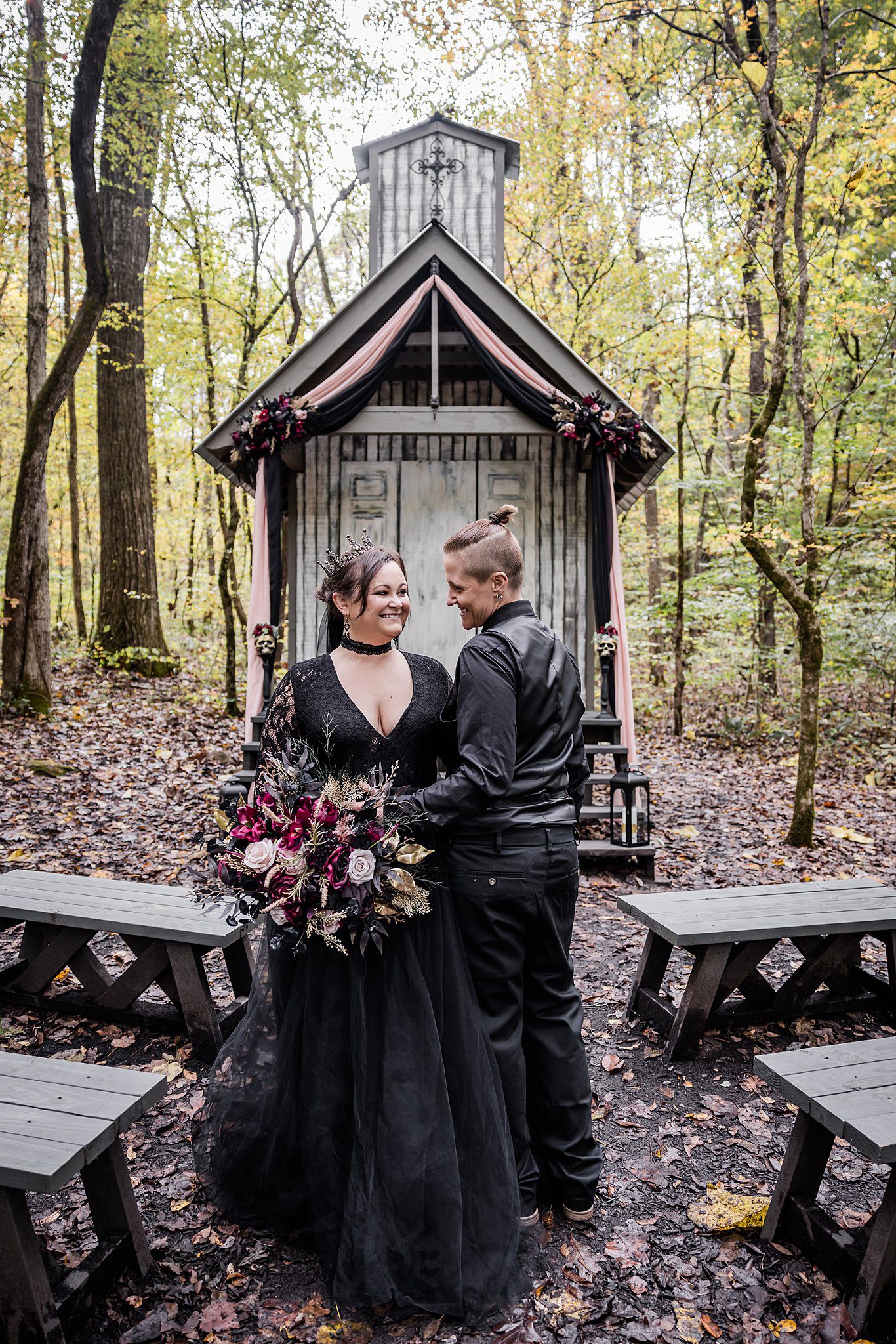 halloween mini wedding