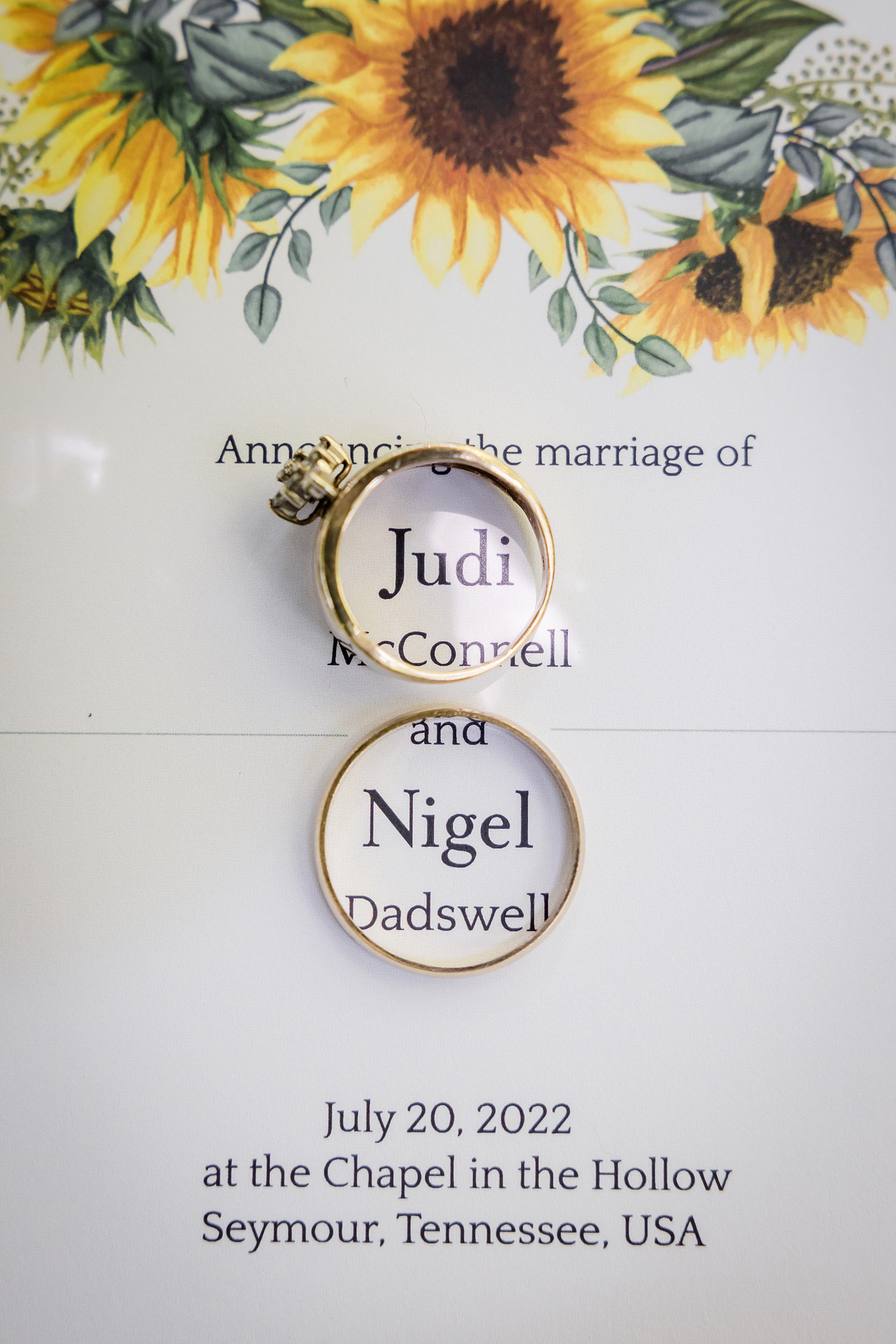 Wedding rings and Invitations