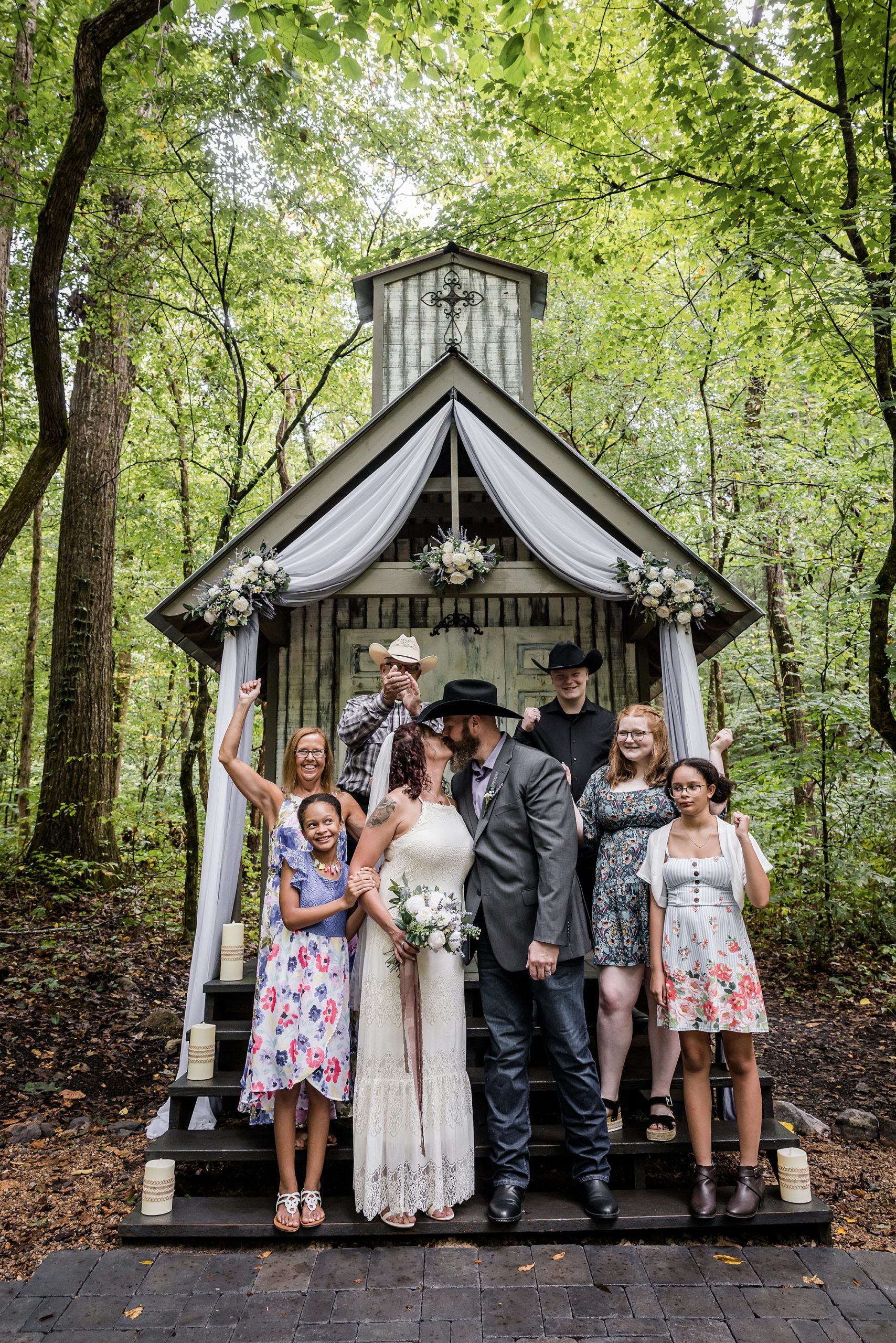 September Mini Wedding in the Smokies- Family portrait