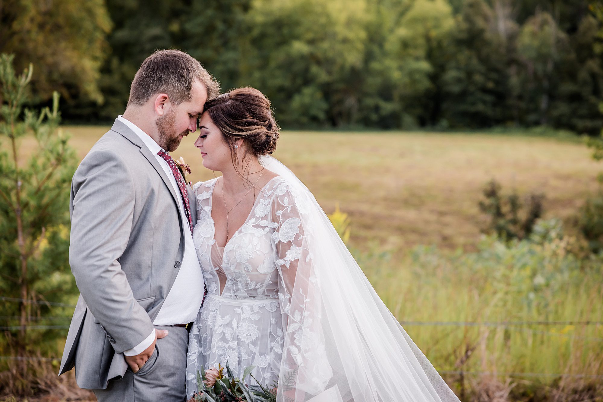 Relaxed Bride and Groom Portrait