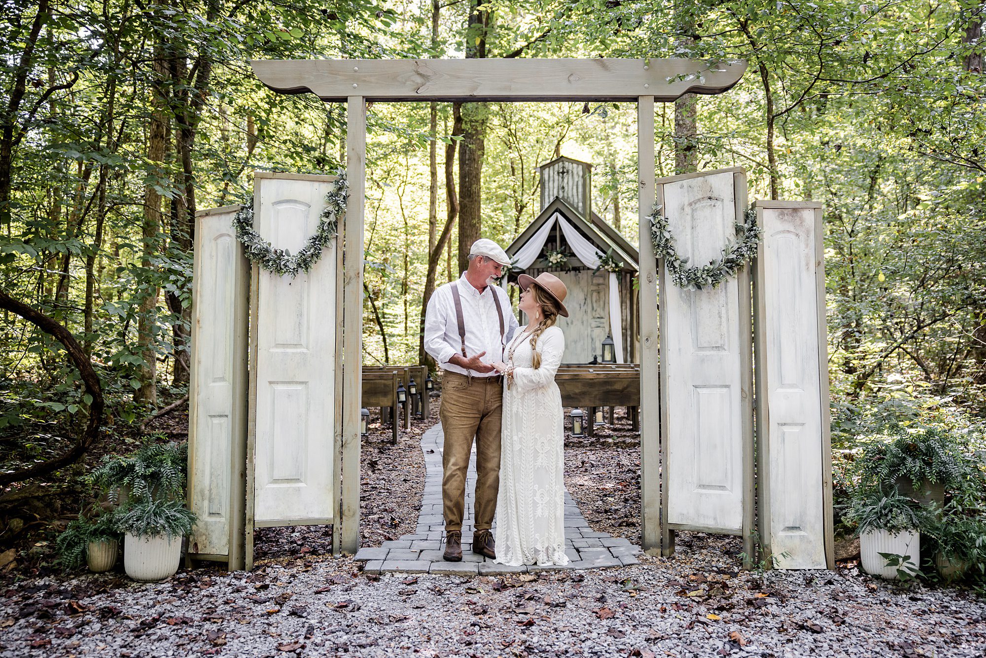 Country Boho Elopement- Bride and Groom Portrait