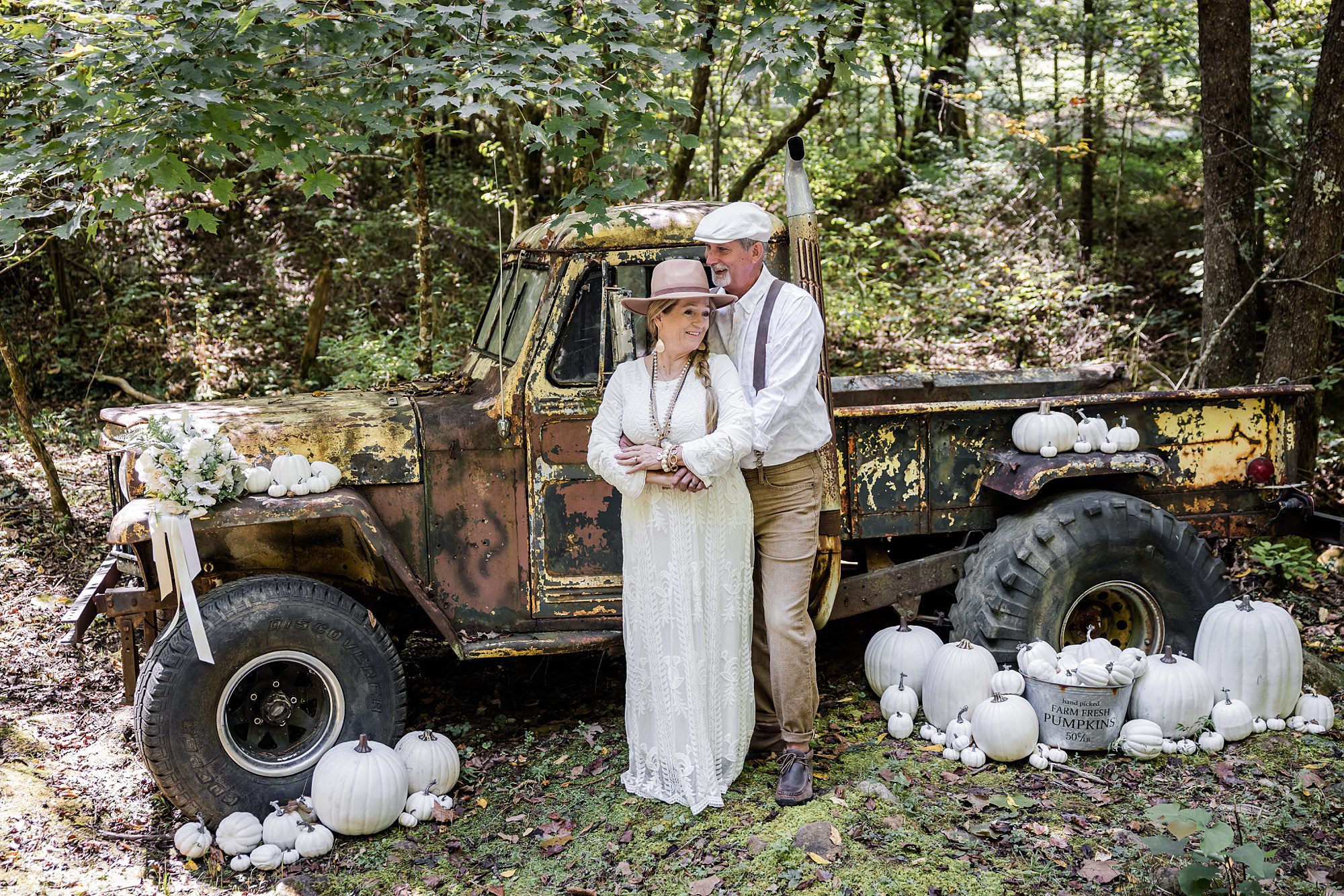 Country Boho Elopement- Bride and Groom Portrait