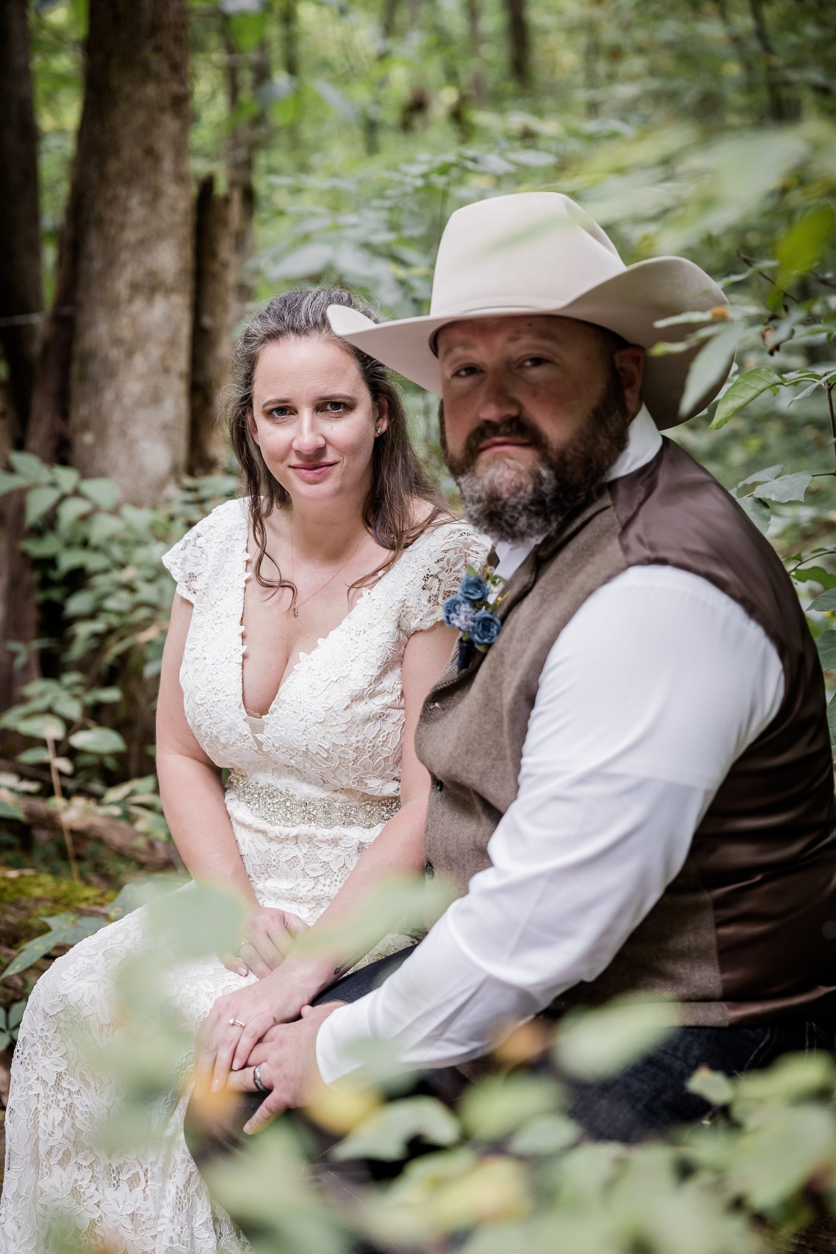 East Tennessee Elopement- Bride and Groom Portrait