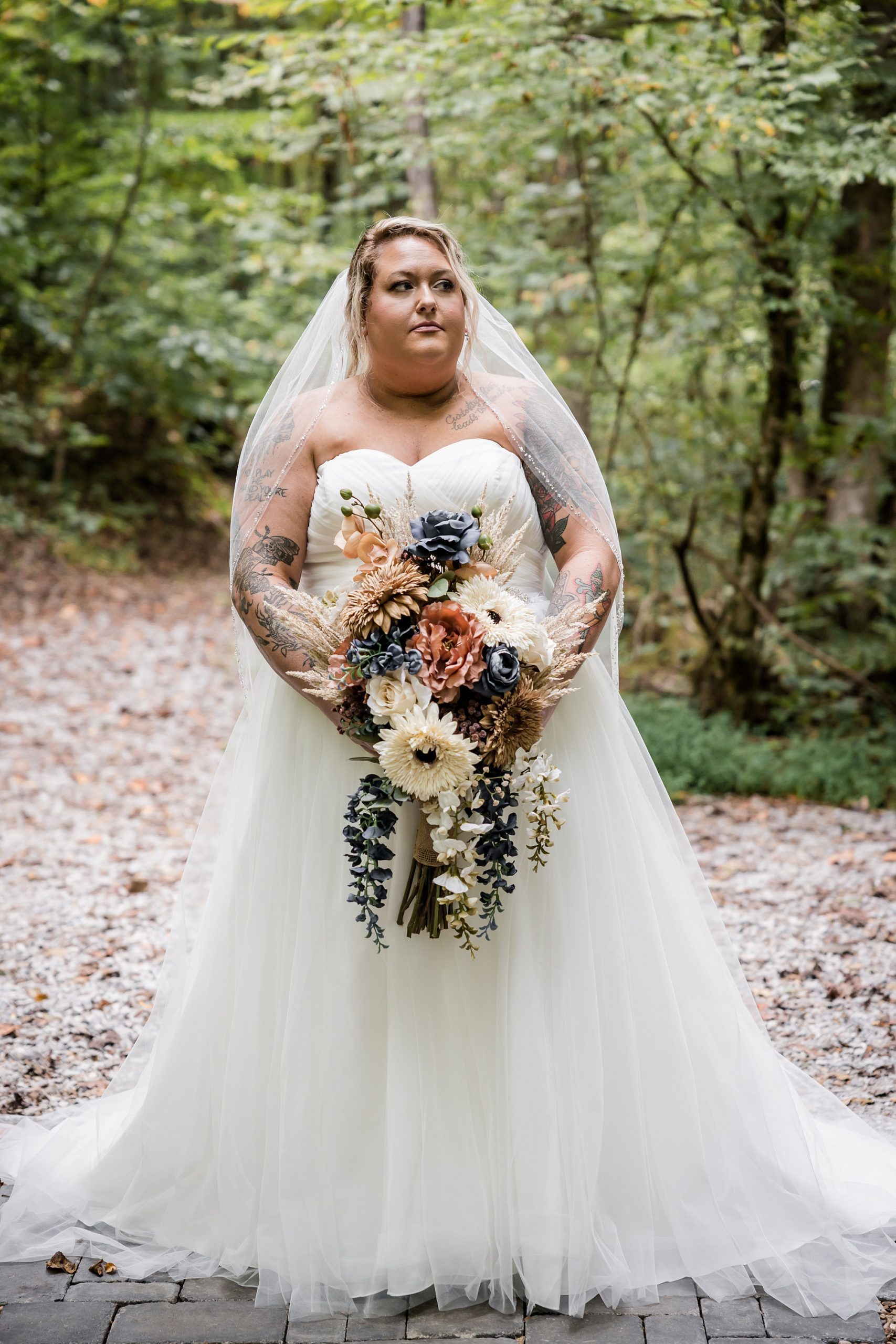 Mini Wedding in the Smokies- Bride Portrait