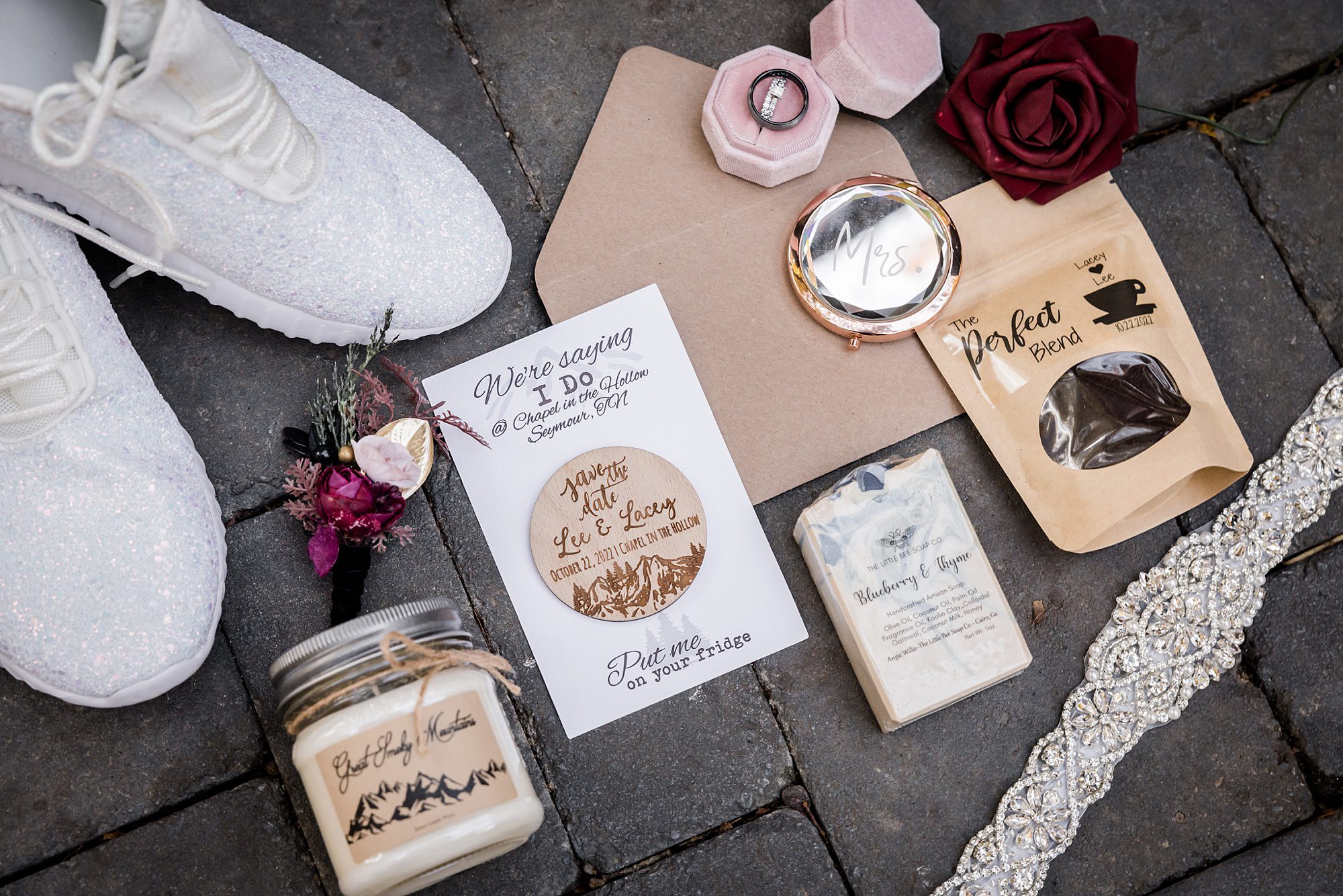 Outdoor Wedding Accessories Flat Lay