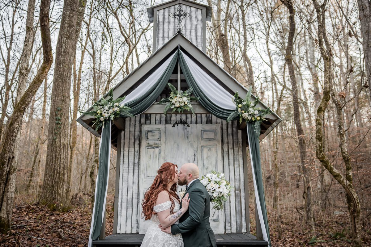 Smoky Mountain Pride and Groom Portrait