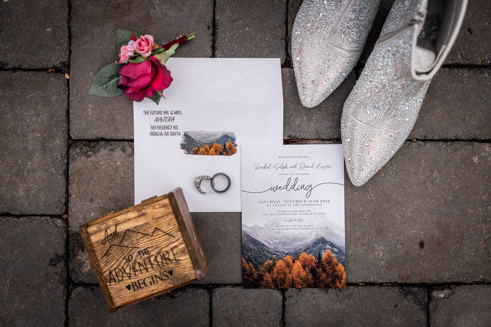 Outdoor Wedding Accessory Flat Lay