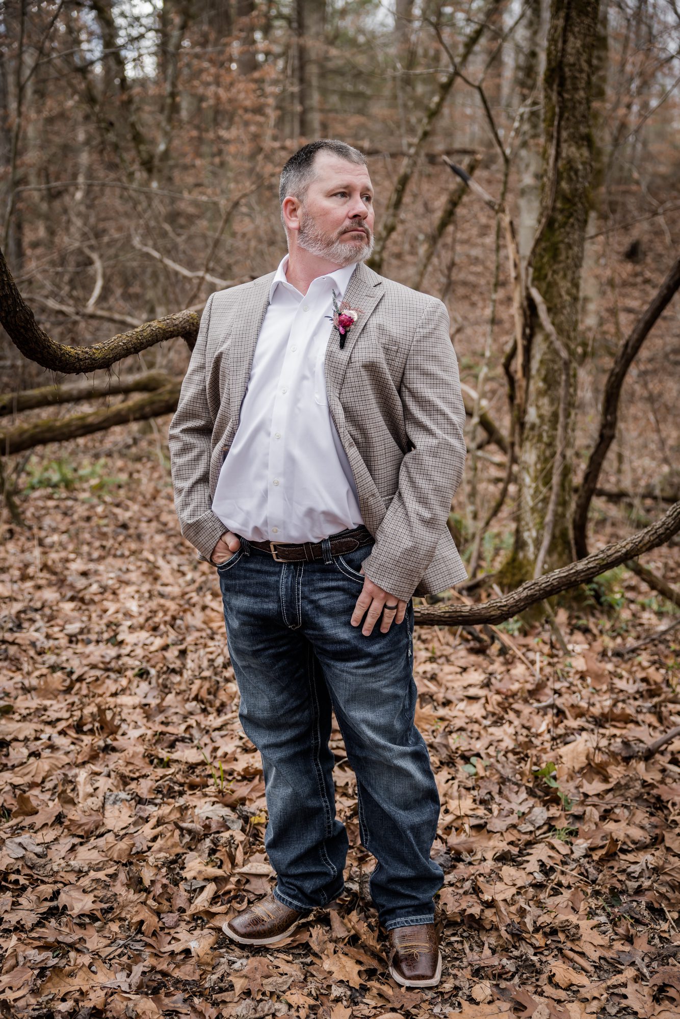 Woodsy Groom Portrait