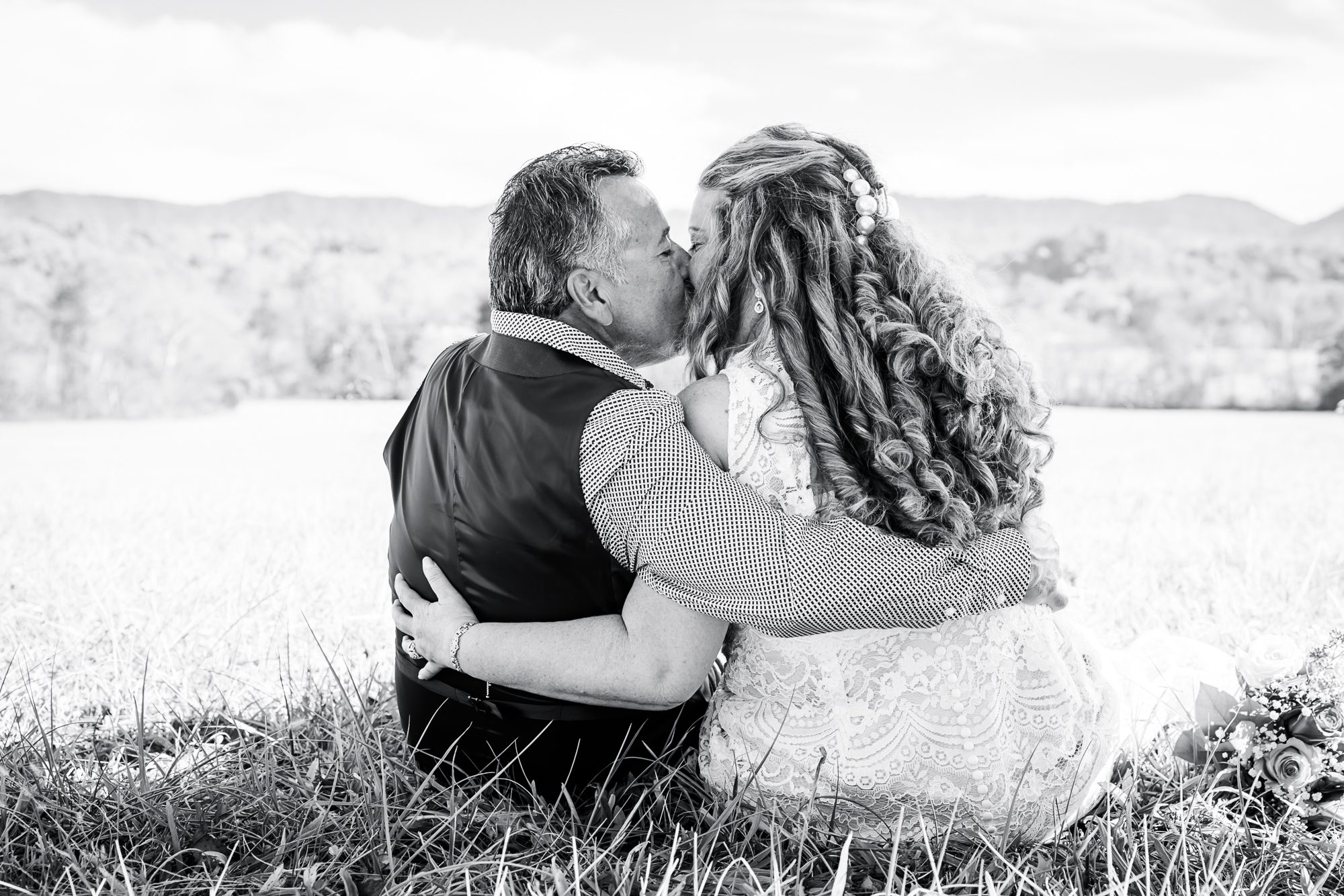 Field Bride and Groom Portrait