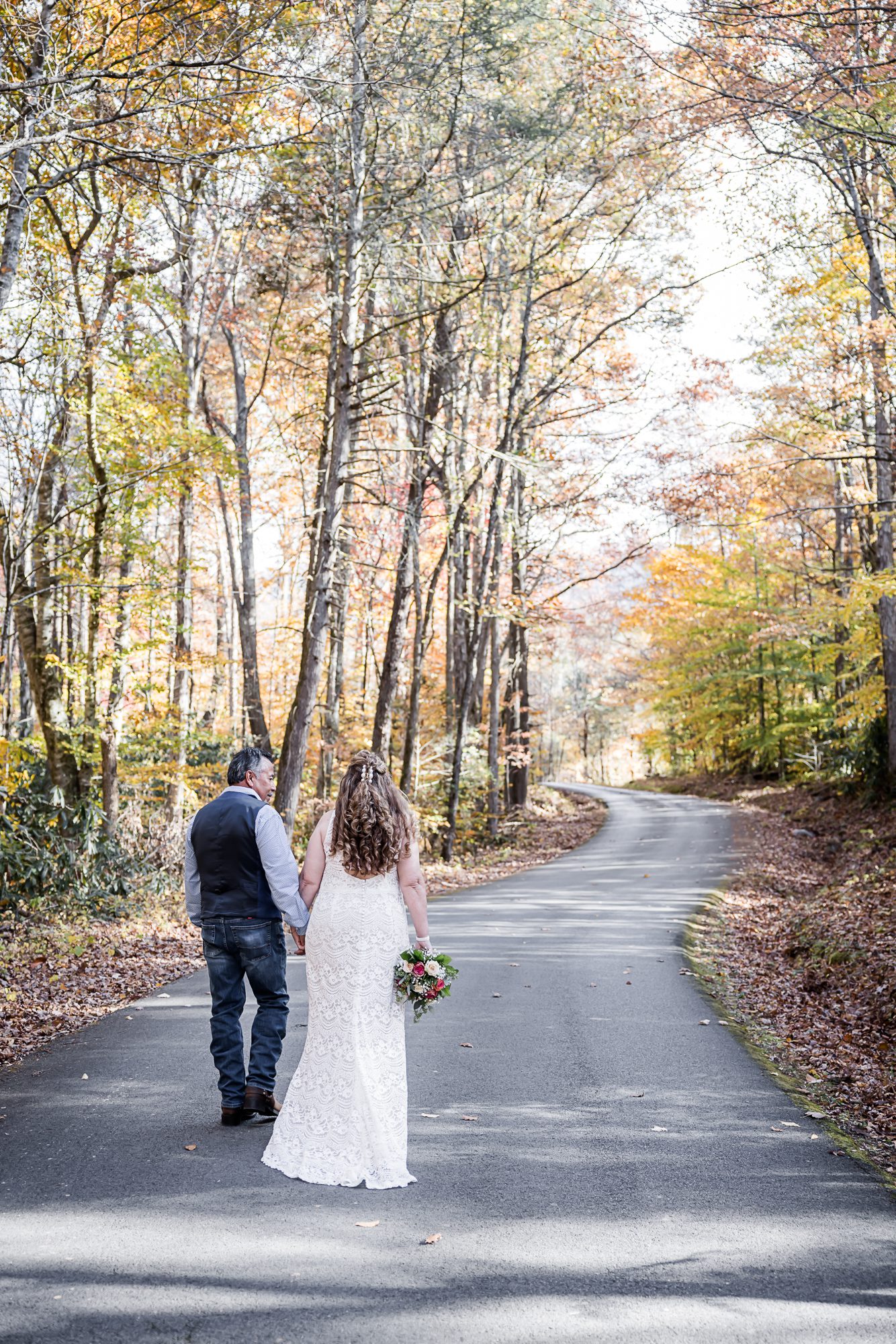 Forest Stroll Bride and Groom Portrait