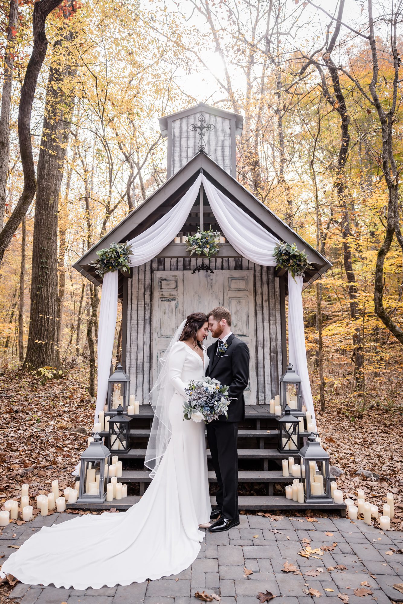 Outdoor Bride and Groom Portrait