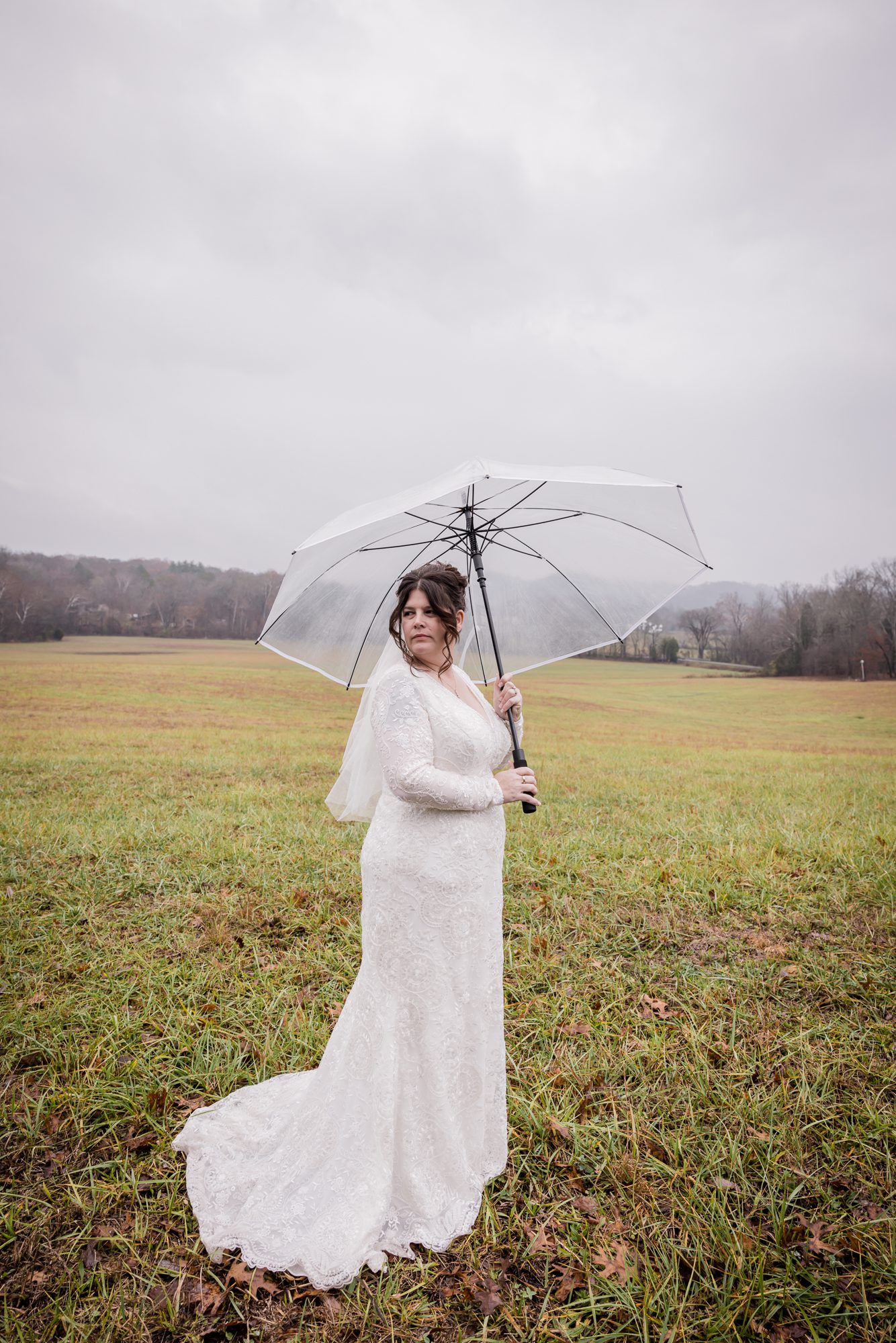 Umbrella Bride Portrait 