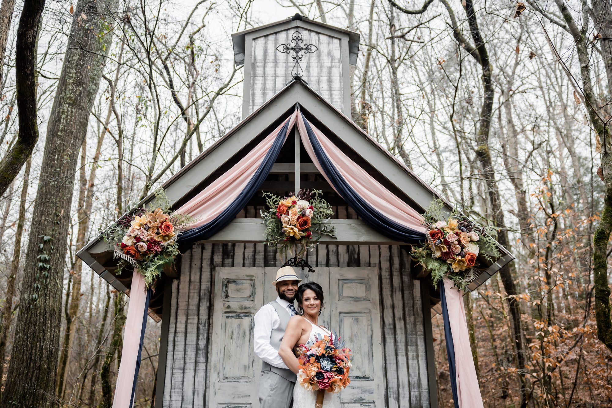 Outdoor Bride and Groom Portrait