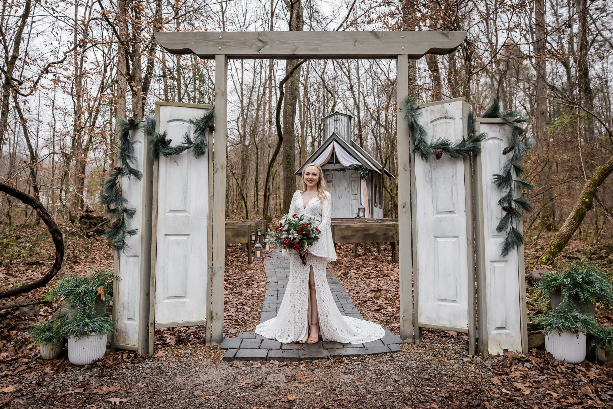 Outdoor Chapel Bride Portrait