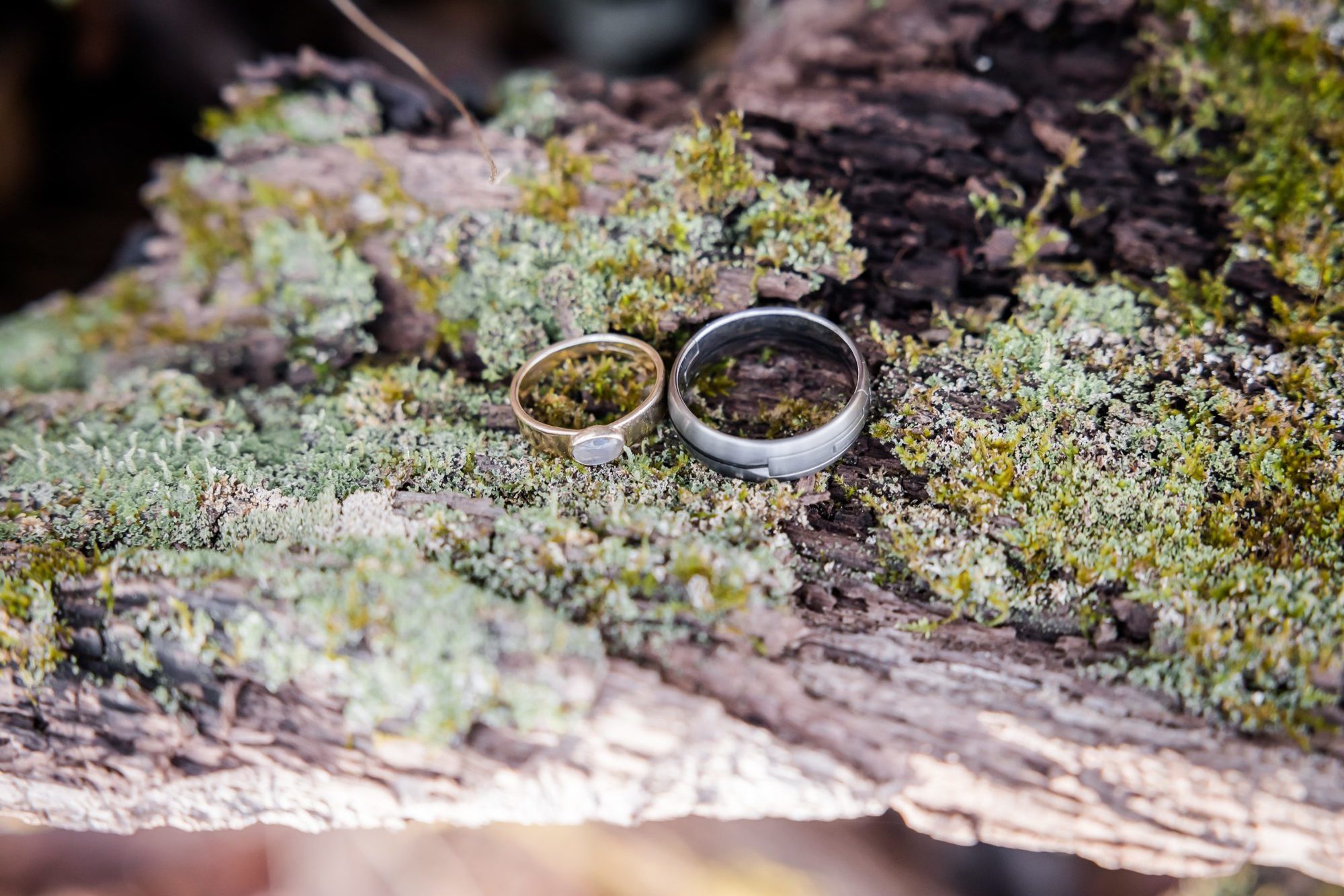 Moon Stone Wedding Ring
