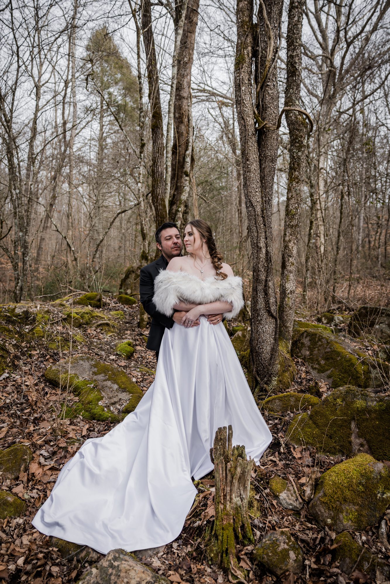 Outdoor Bride and Groom Portrait