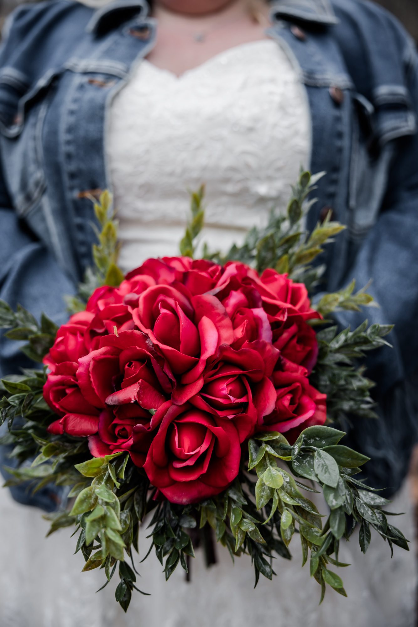 Faux Red Rose Bouquet