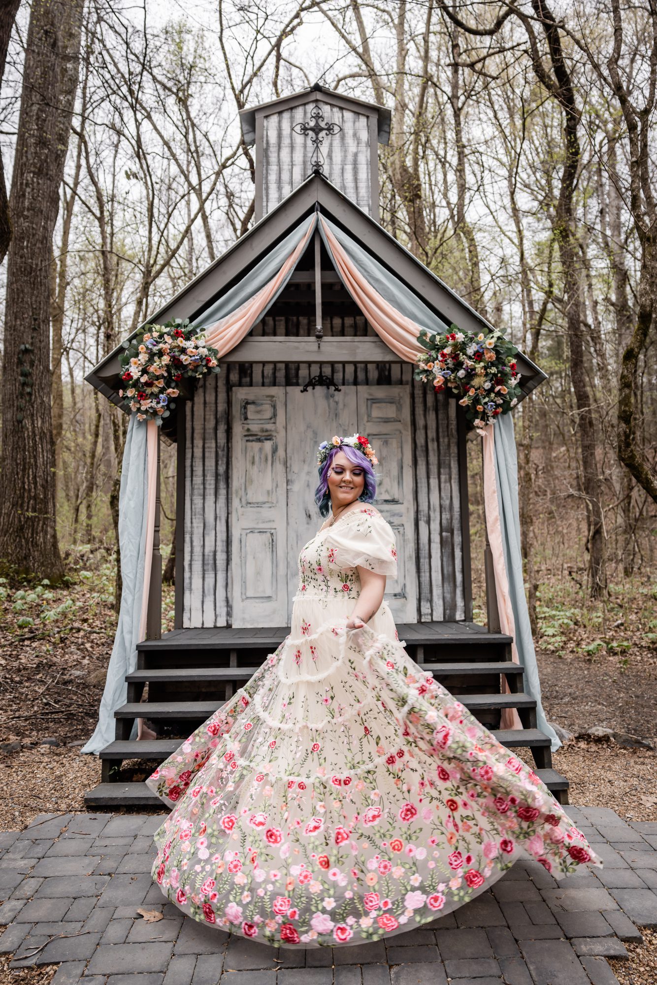 Spring Fairy Cottage Core Bride Portrait