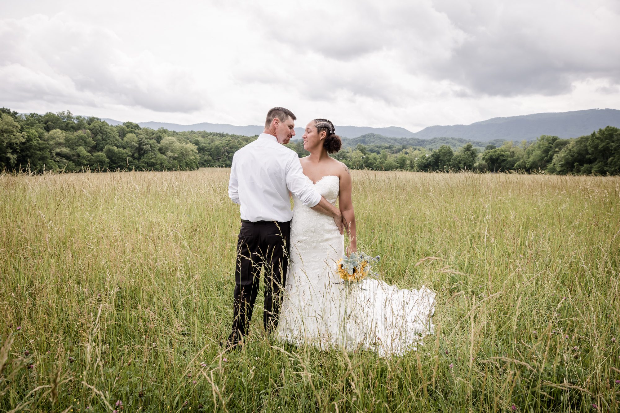 Field Bride and Groom Portrait