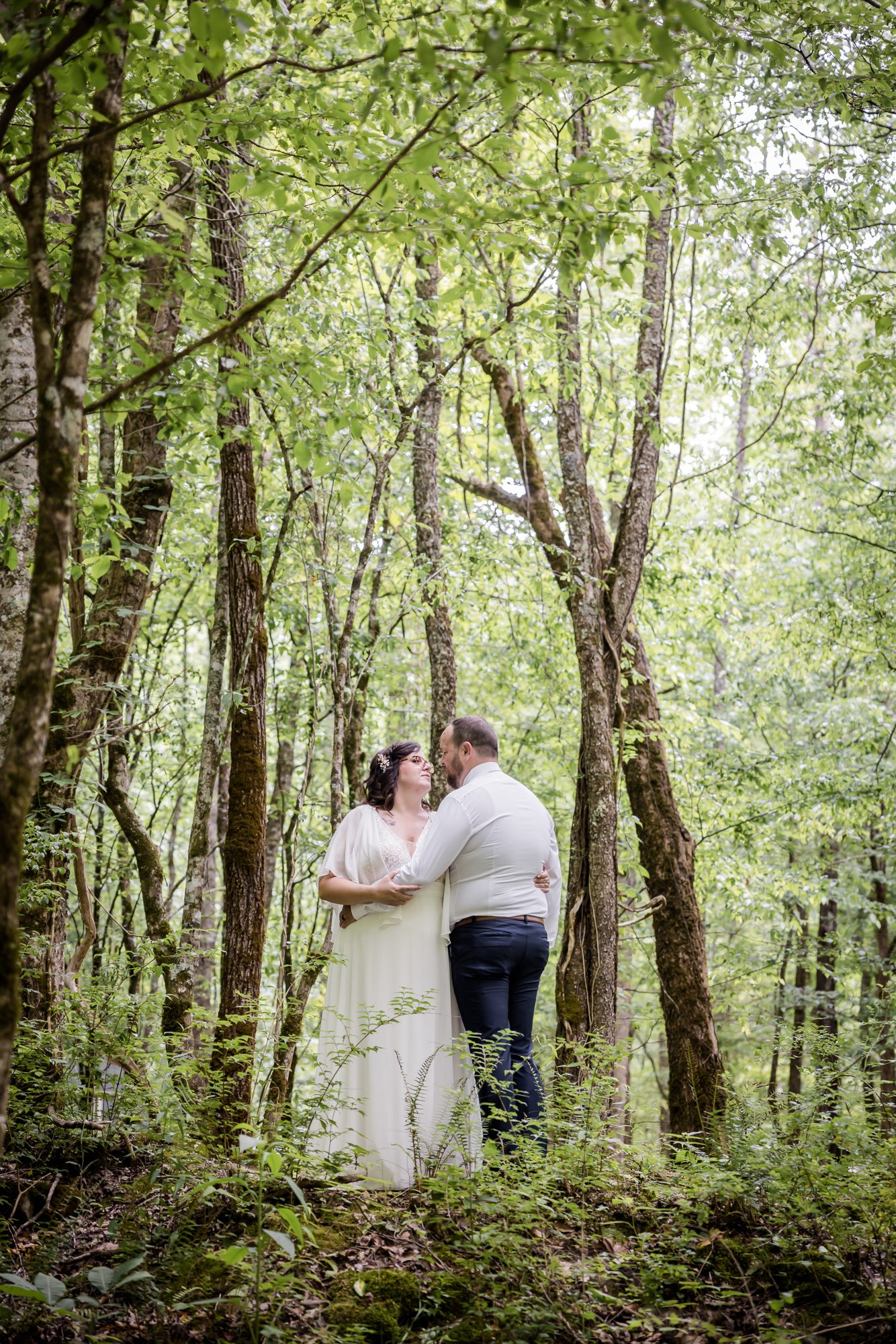 Wooden Bride and Groom Portrait