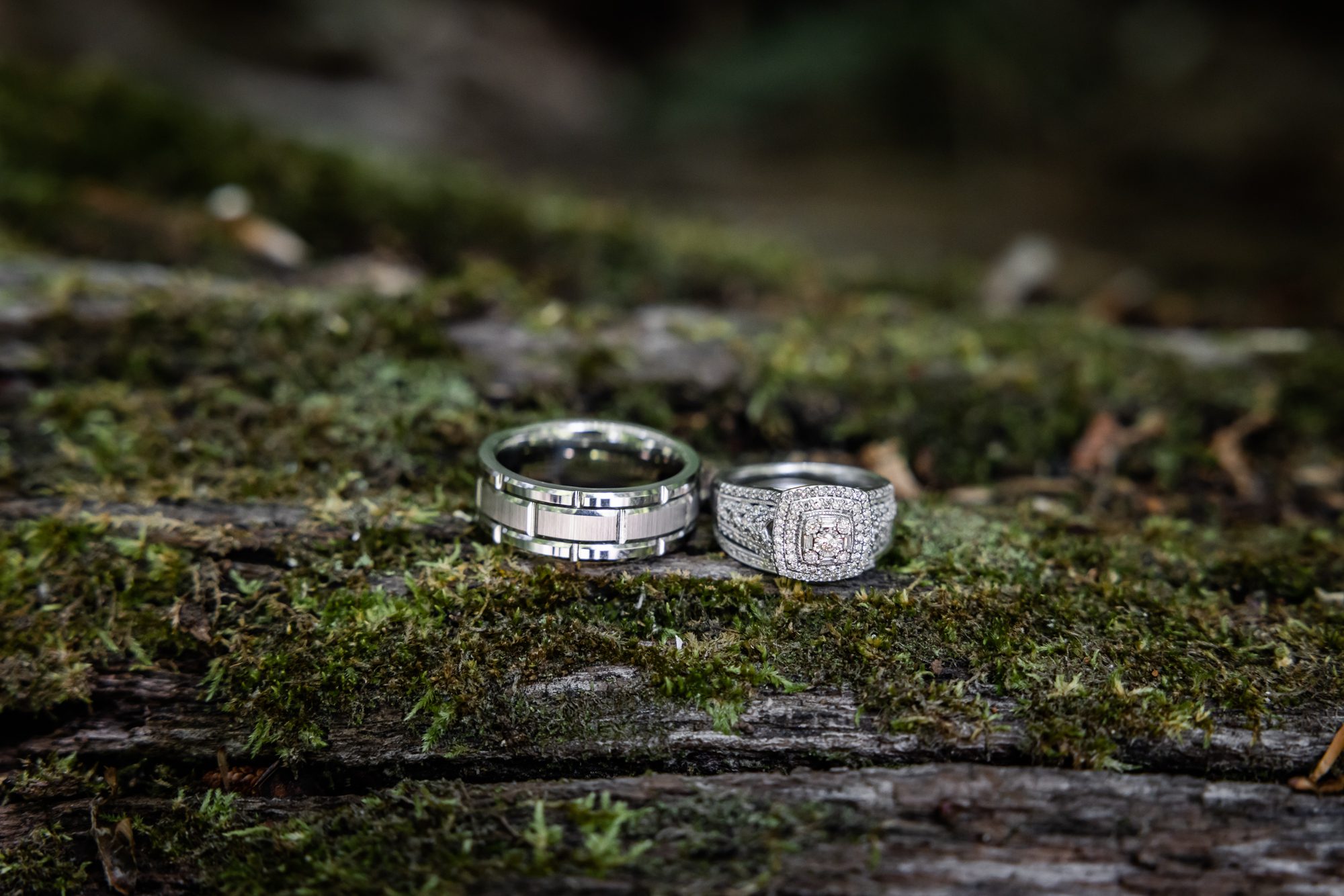 outdoor wedding rings