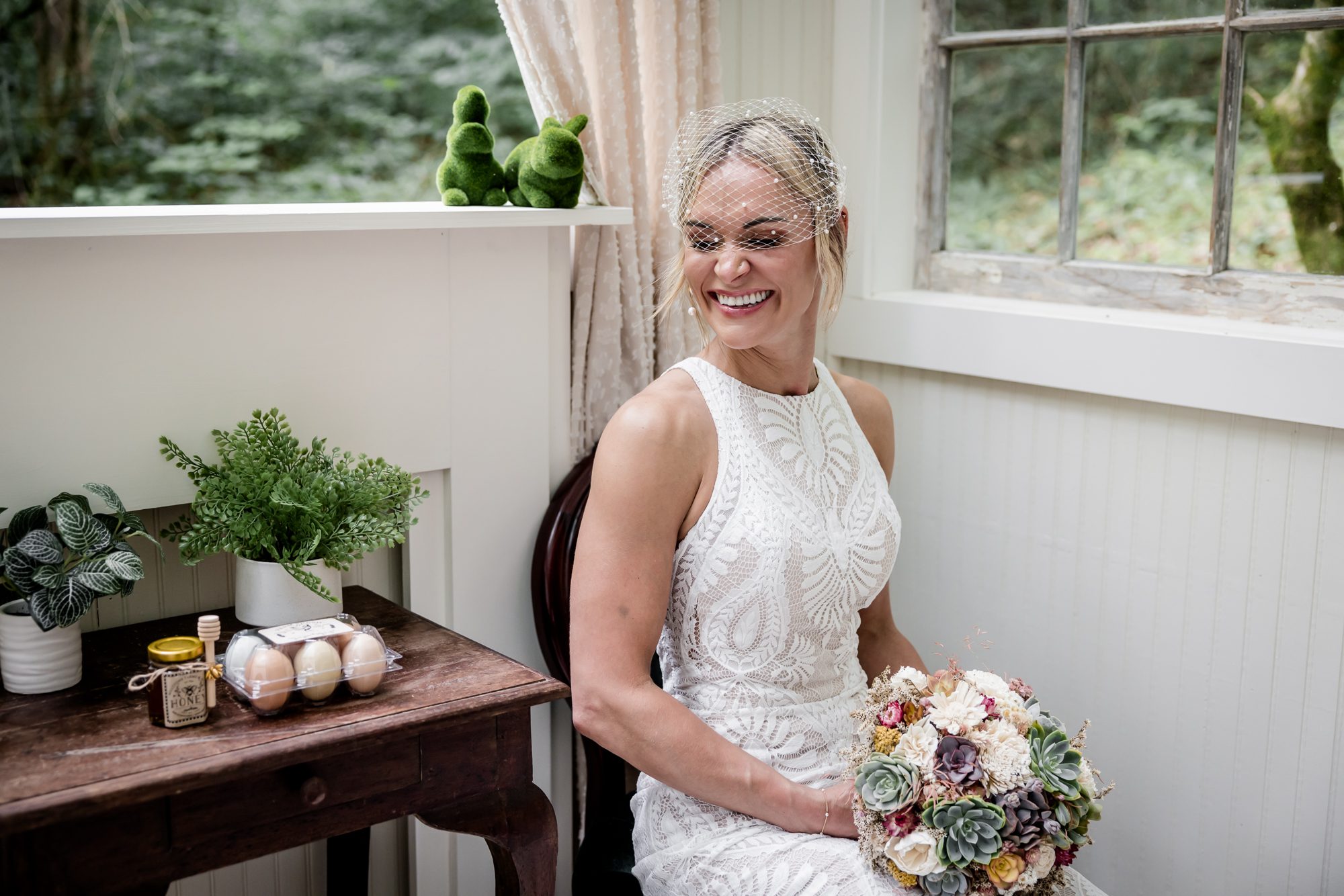 ready room bride portrait