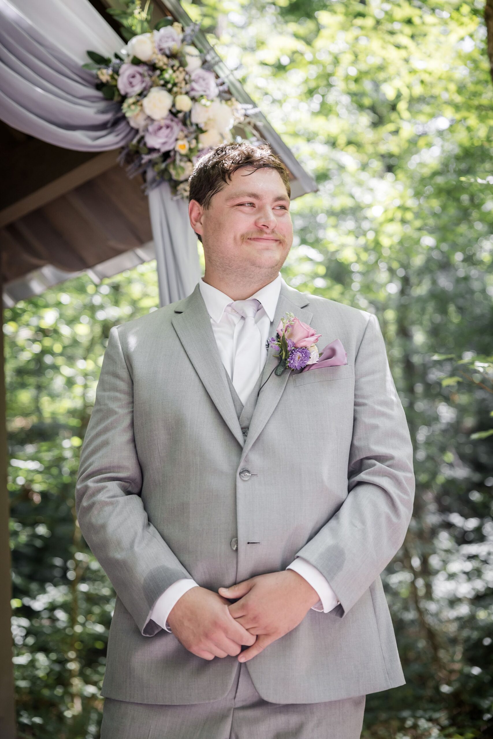 Outdoor Groom First Look