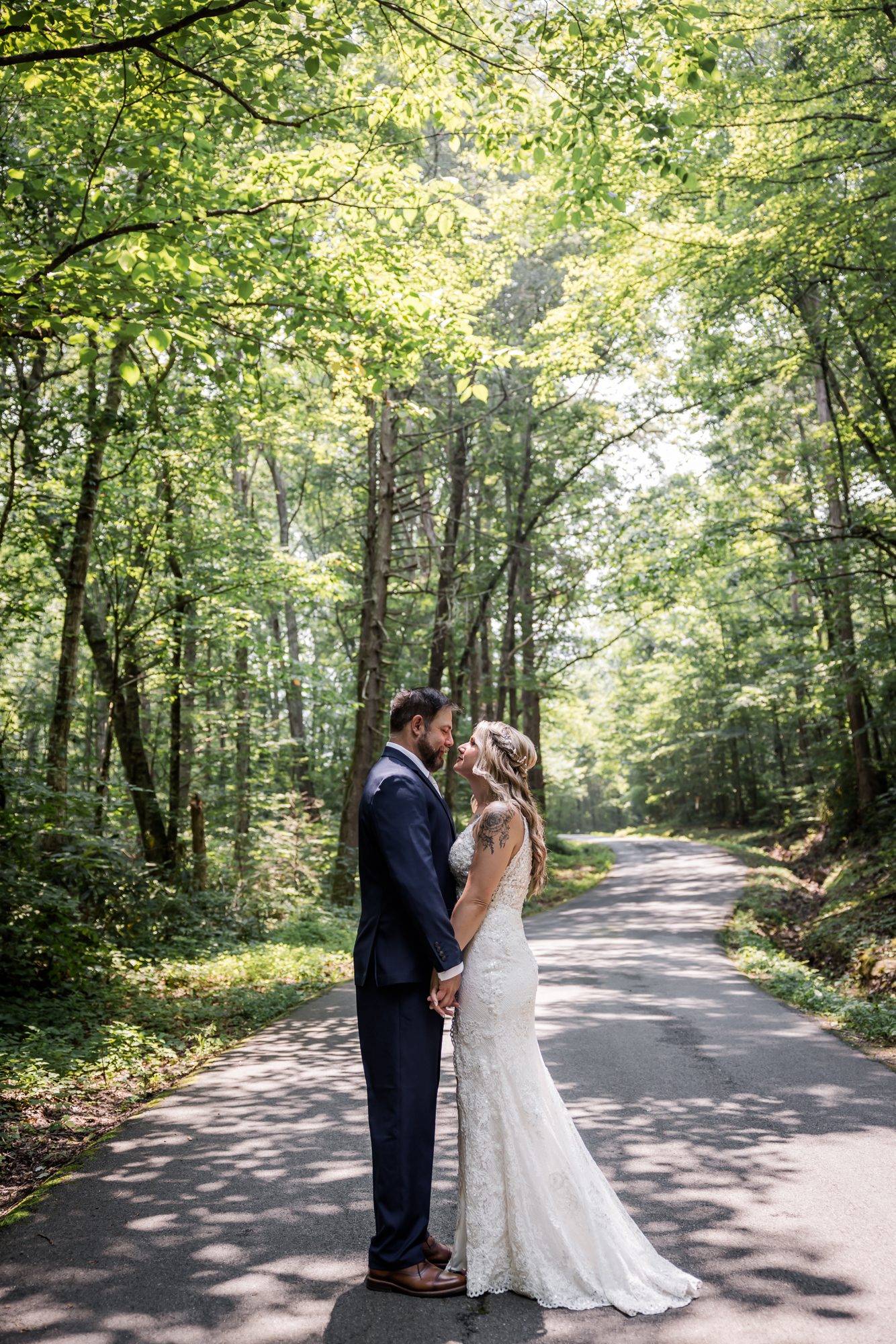 Forest Bride and Groom Portrait