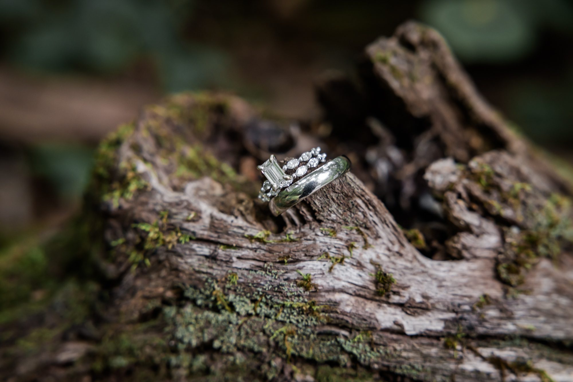 Woodsy Wedding Rings