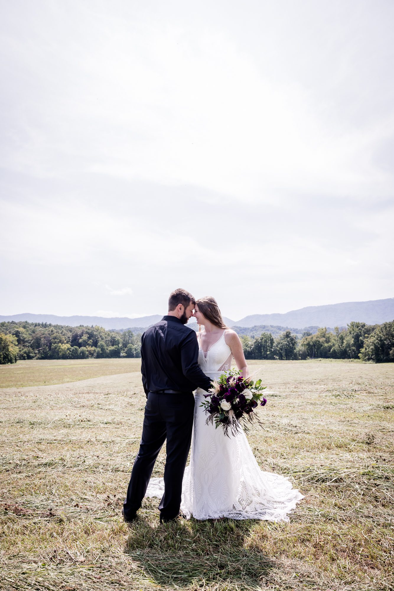 Mid-day Micro wedding Bride and Groom Portrait