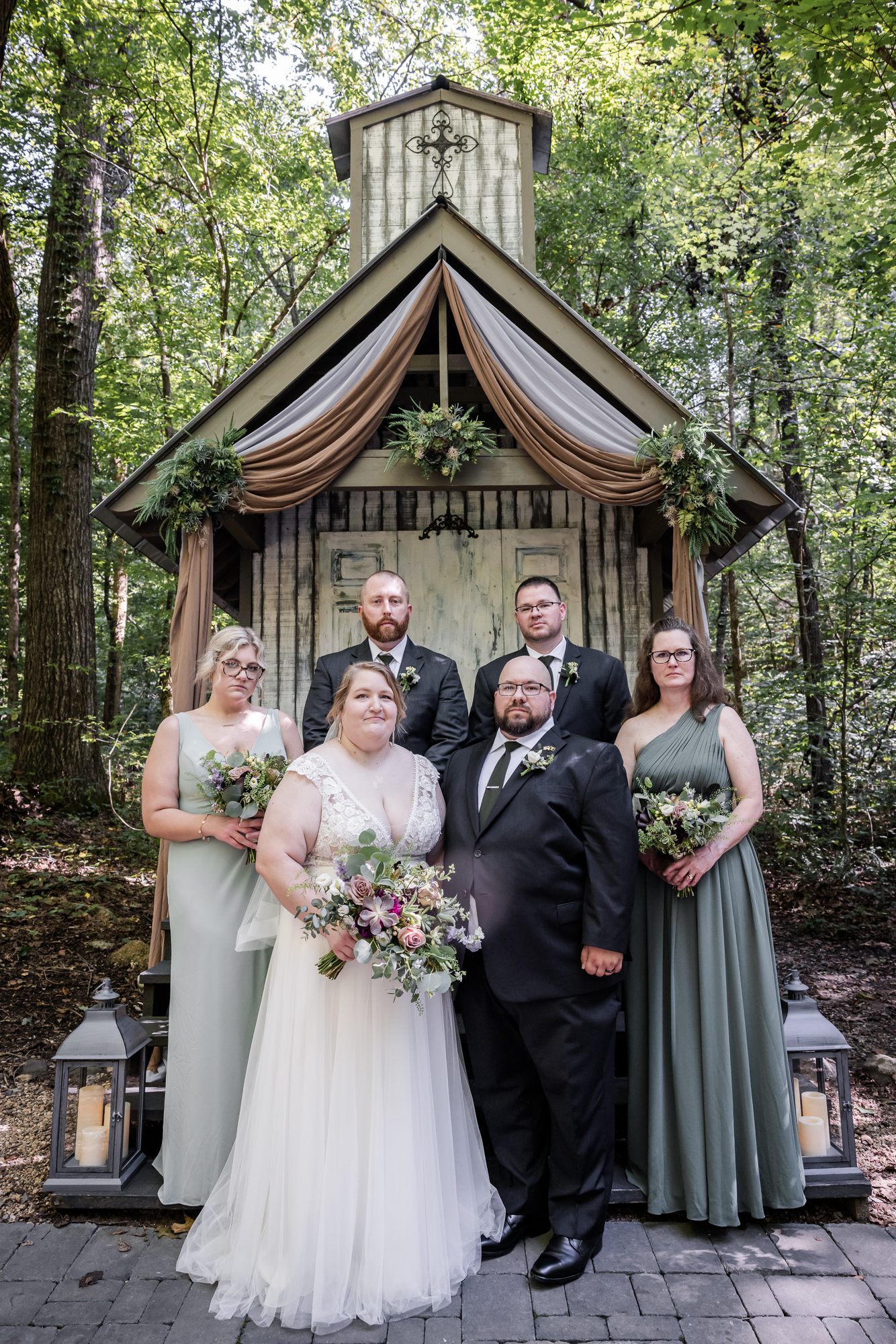 Intimate Forest Wedding Party