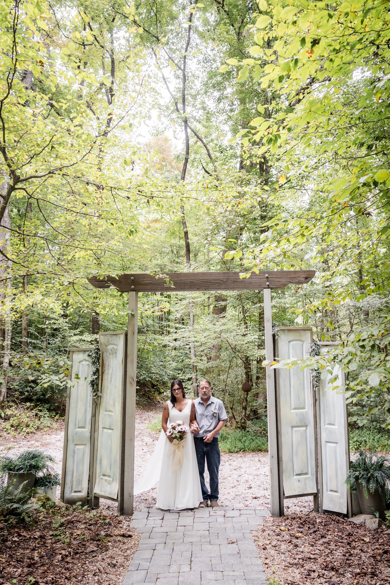 Outdoor micro wedding ceremony