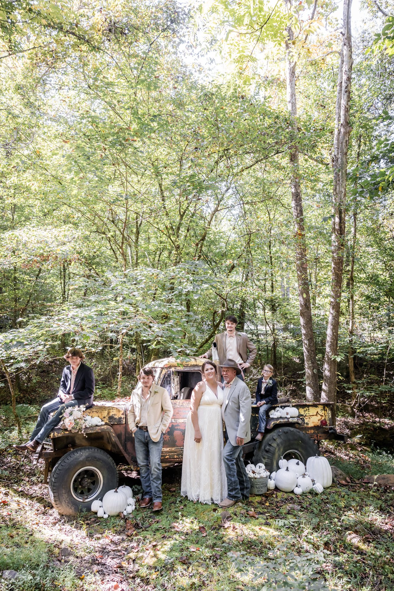 Rustic family portrait