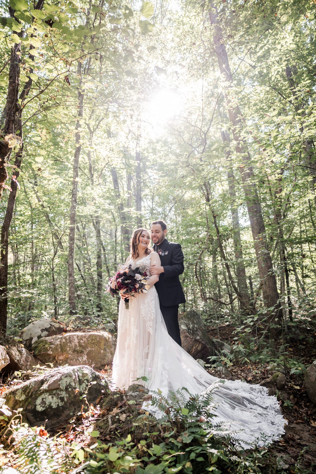 Glowing bride and groom Portrait