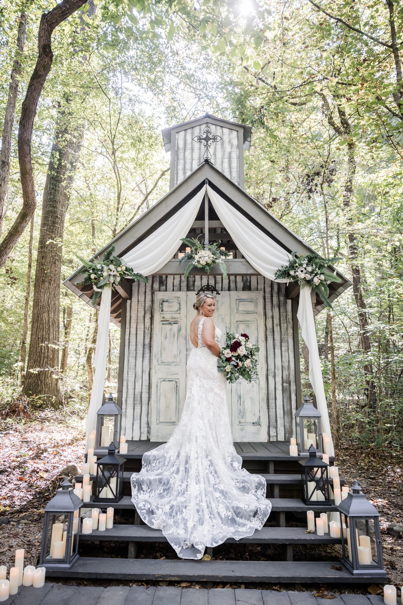 woodsy bride portrait