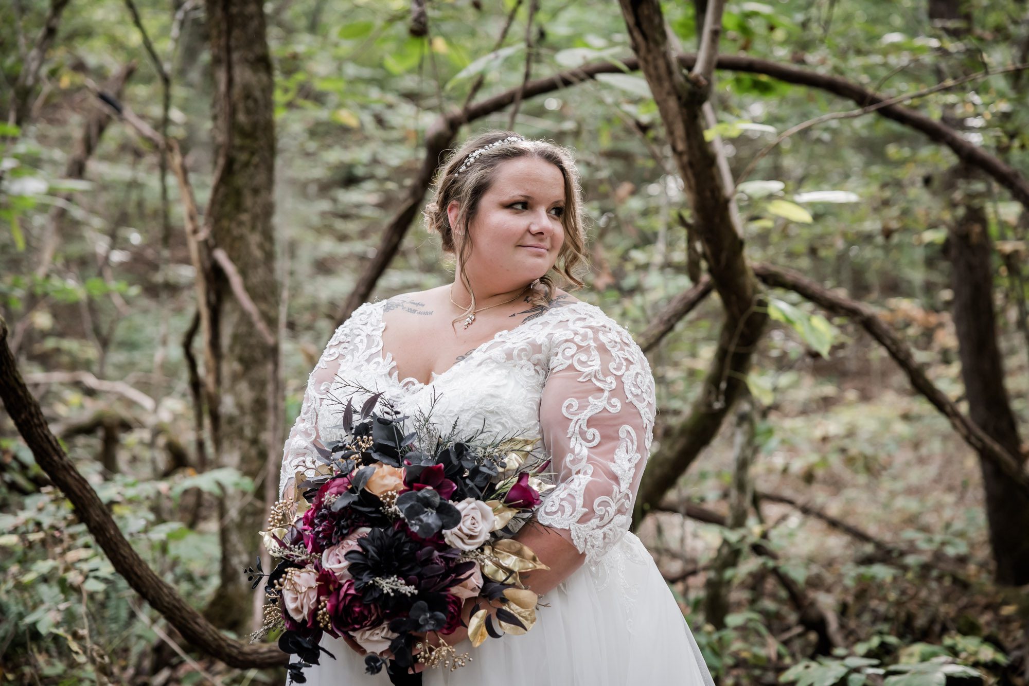 Forest bride portrait