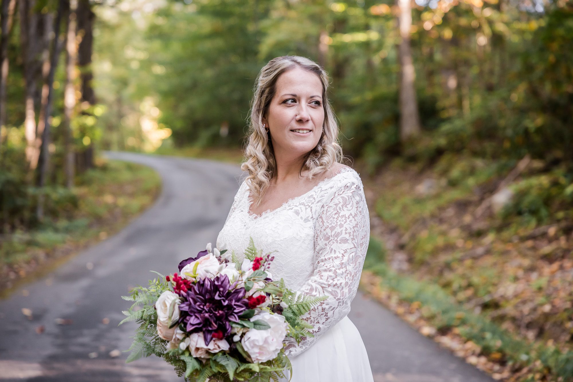 woodsy bride portrait