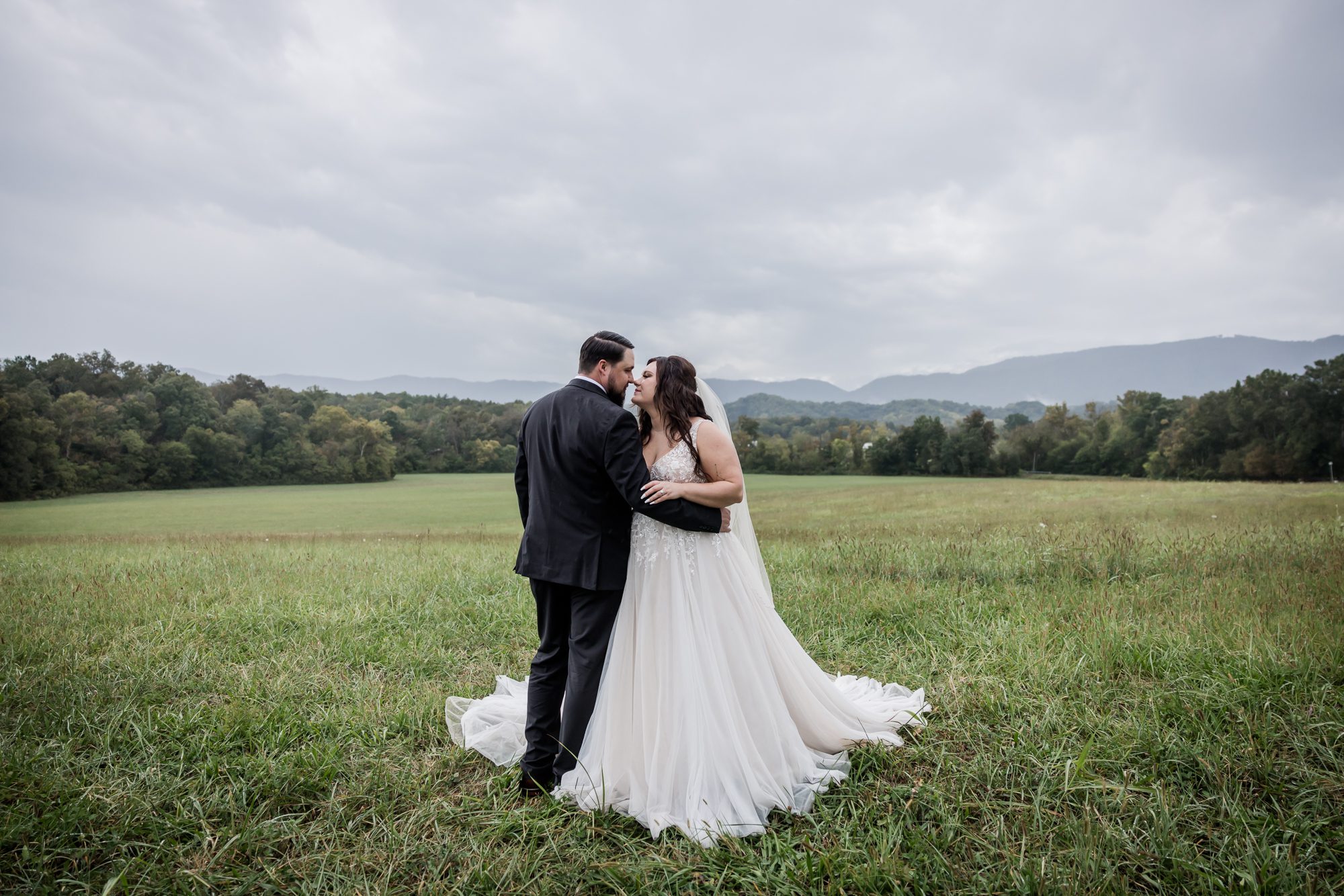 Field Bride and Groom Portrait