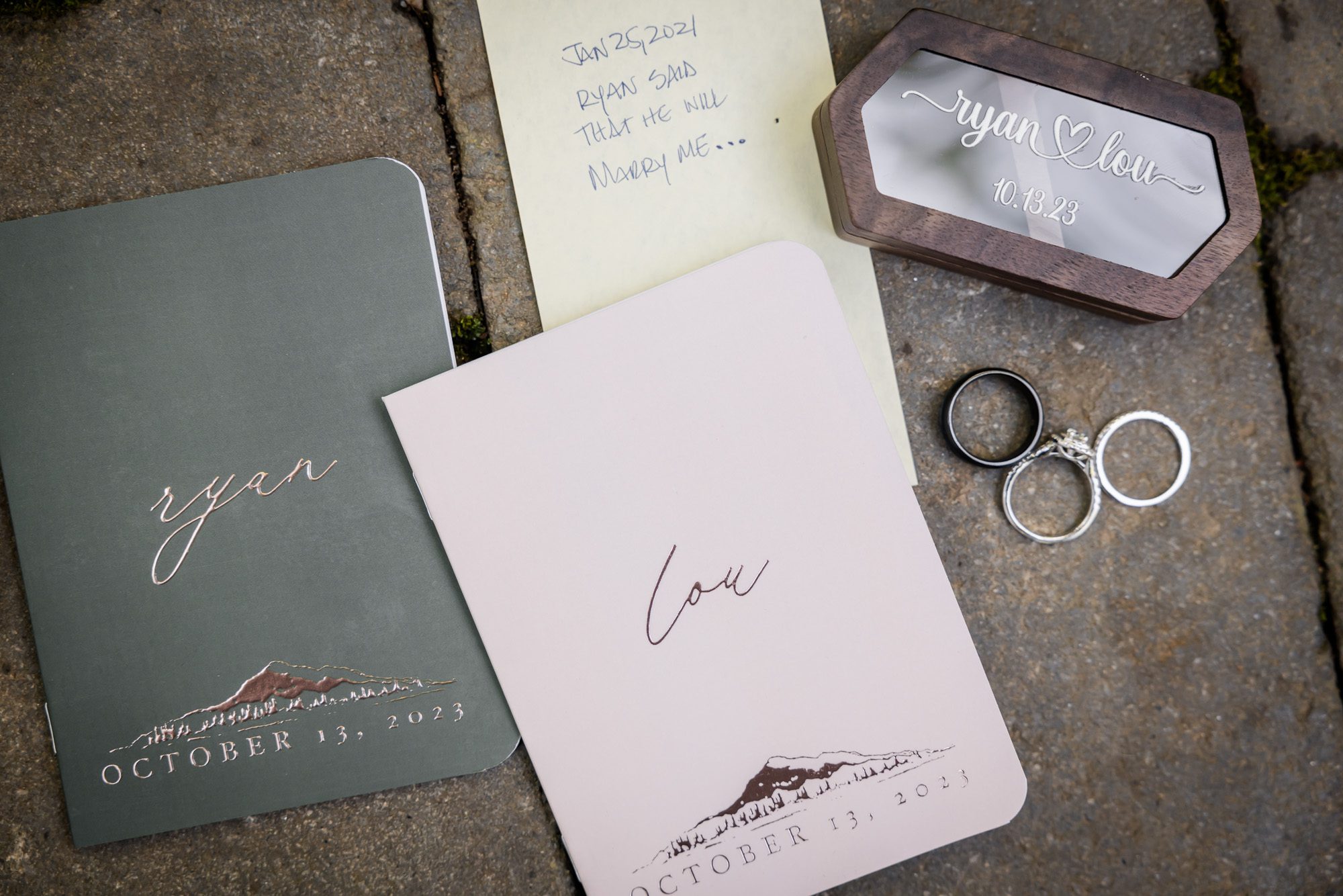 Vow flat lay